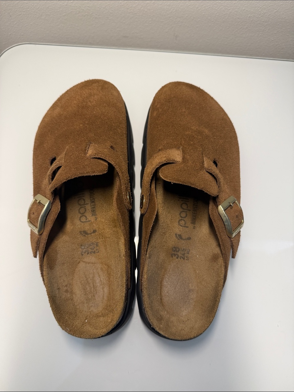 Birkenstock Boston Chunky Clogs Women’s 38 Brown Dark Tea Platform - Picture 9 of 11